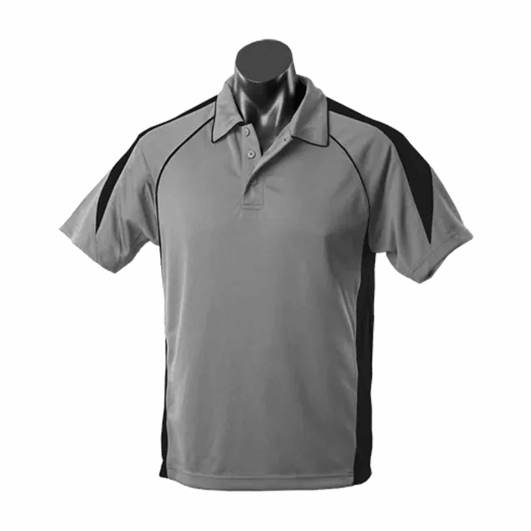 aussie pacific premier mens polo in ashe black