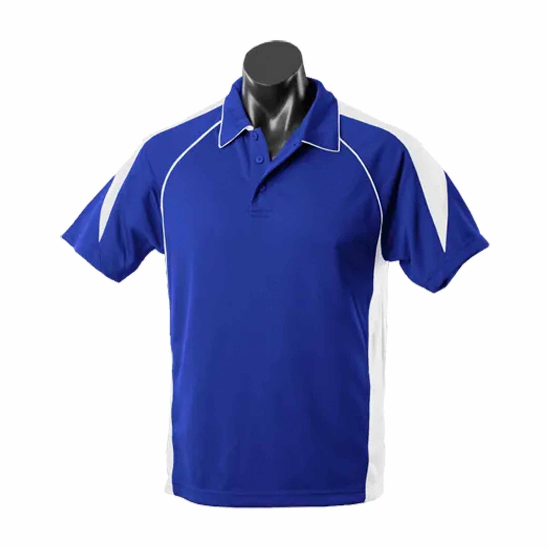 aussie pacific premier mens polo in royal white