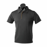 aussie pacific yarra mens polo in black gold