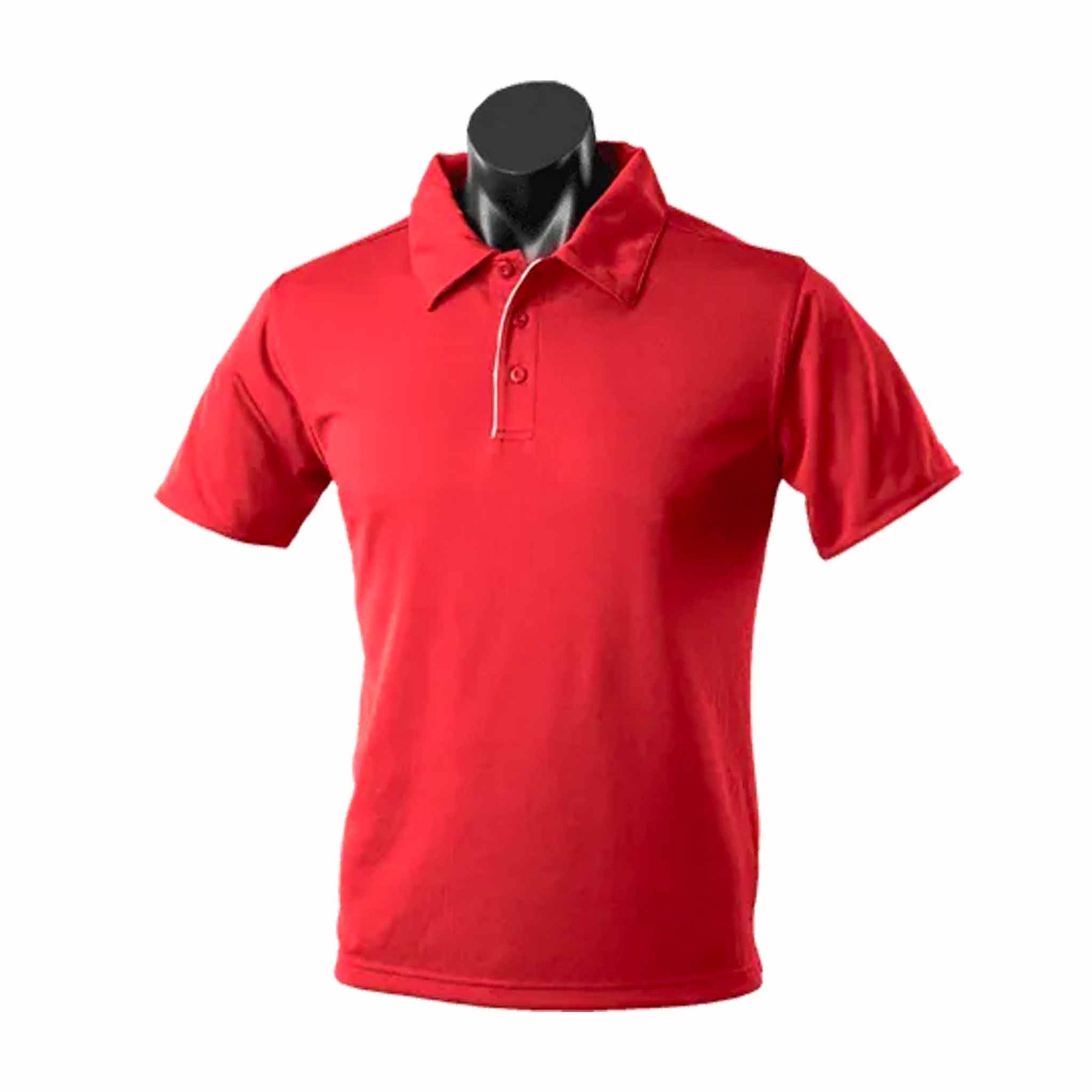 aussie pacific yarra mens polo in red white