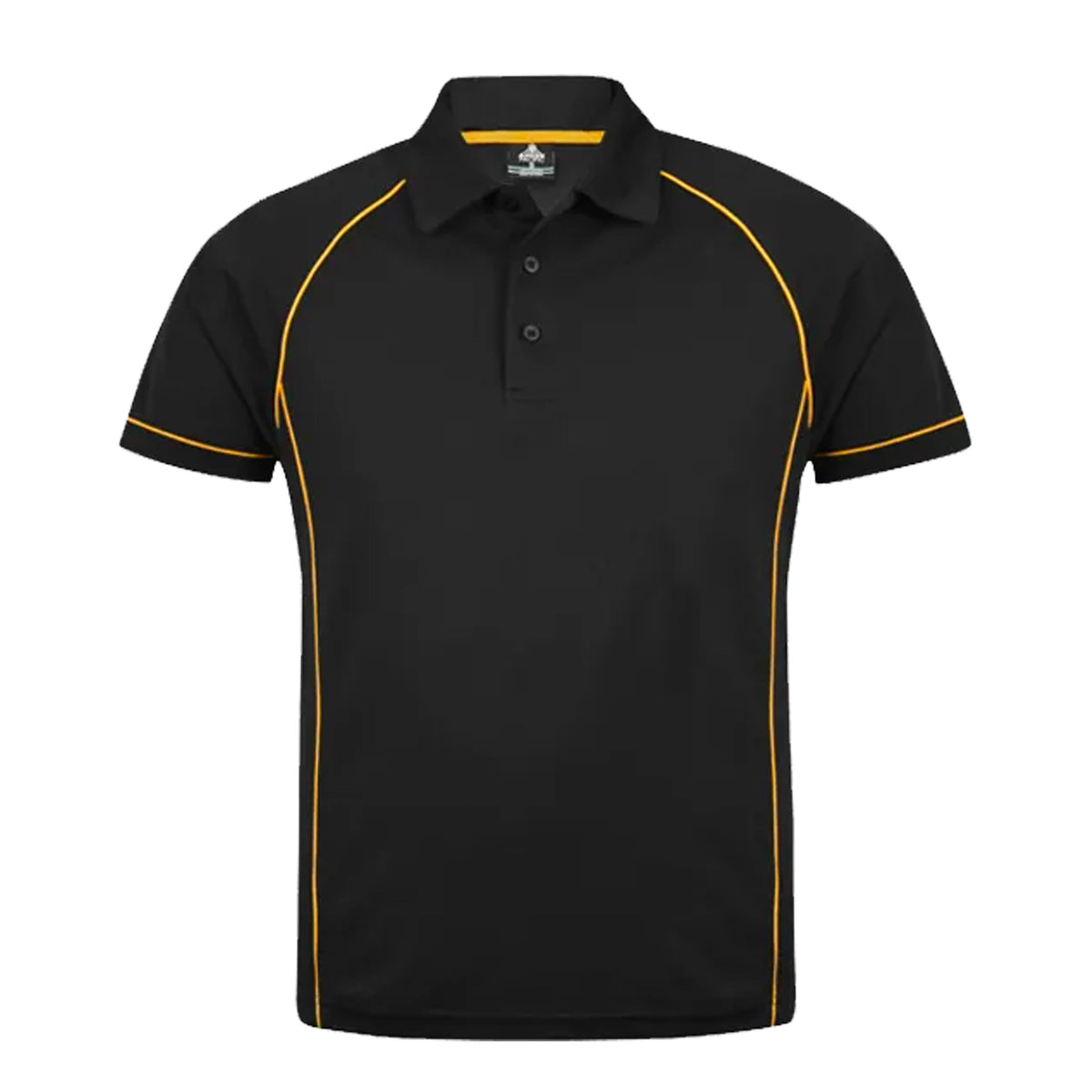 aussie pacific endeavour polos in black gold