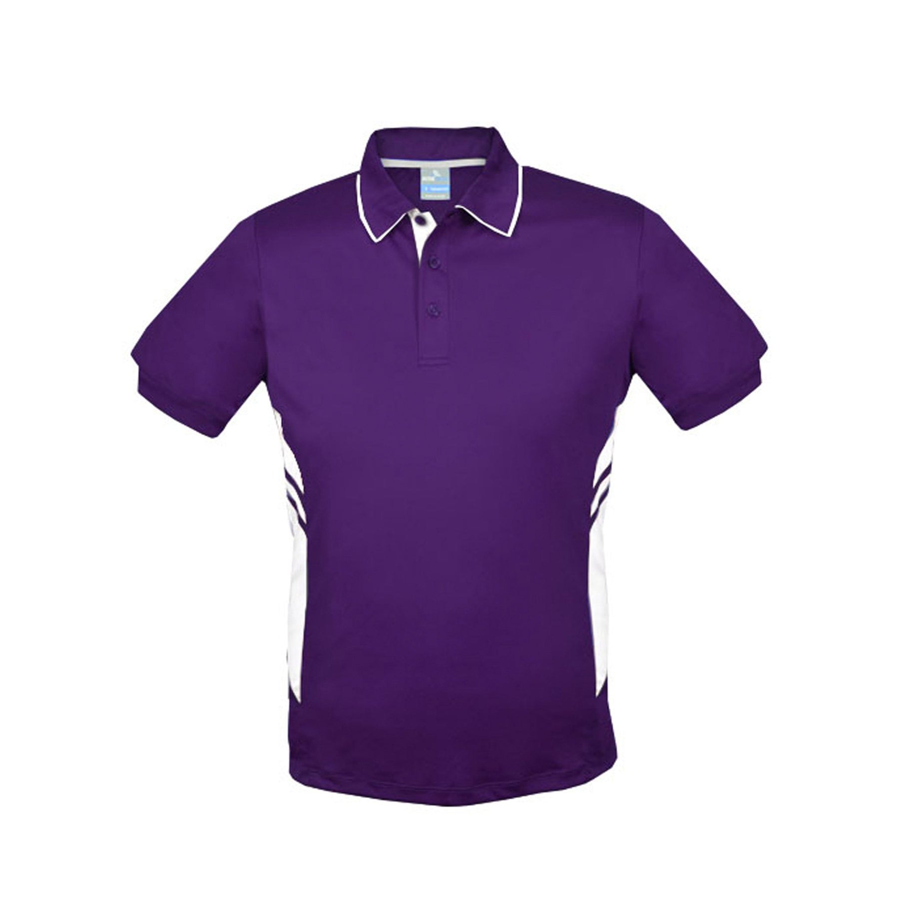 mens tasman polo in purple white