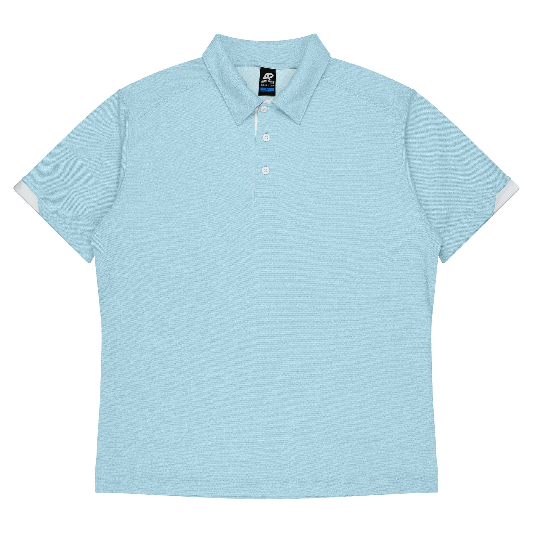 aussie pacific morris mens polo in light blue white