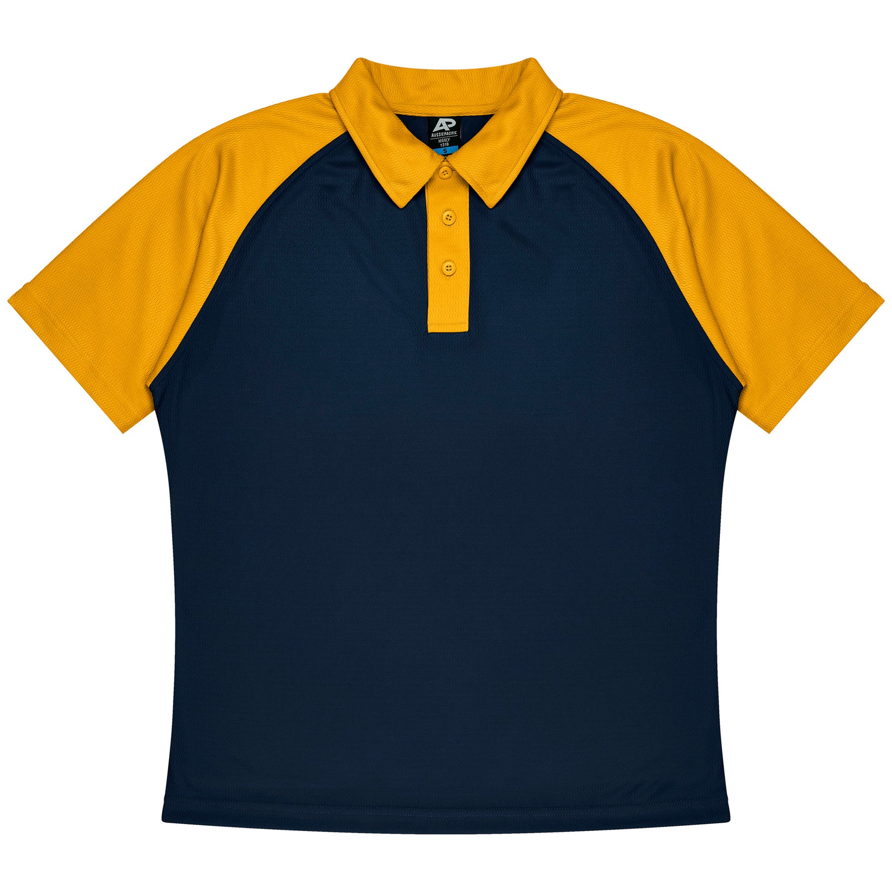 aussie pacific manly mens polo in navy gold