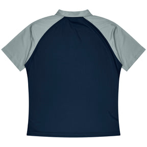 aussie pacific manly mens polo in navy silver