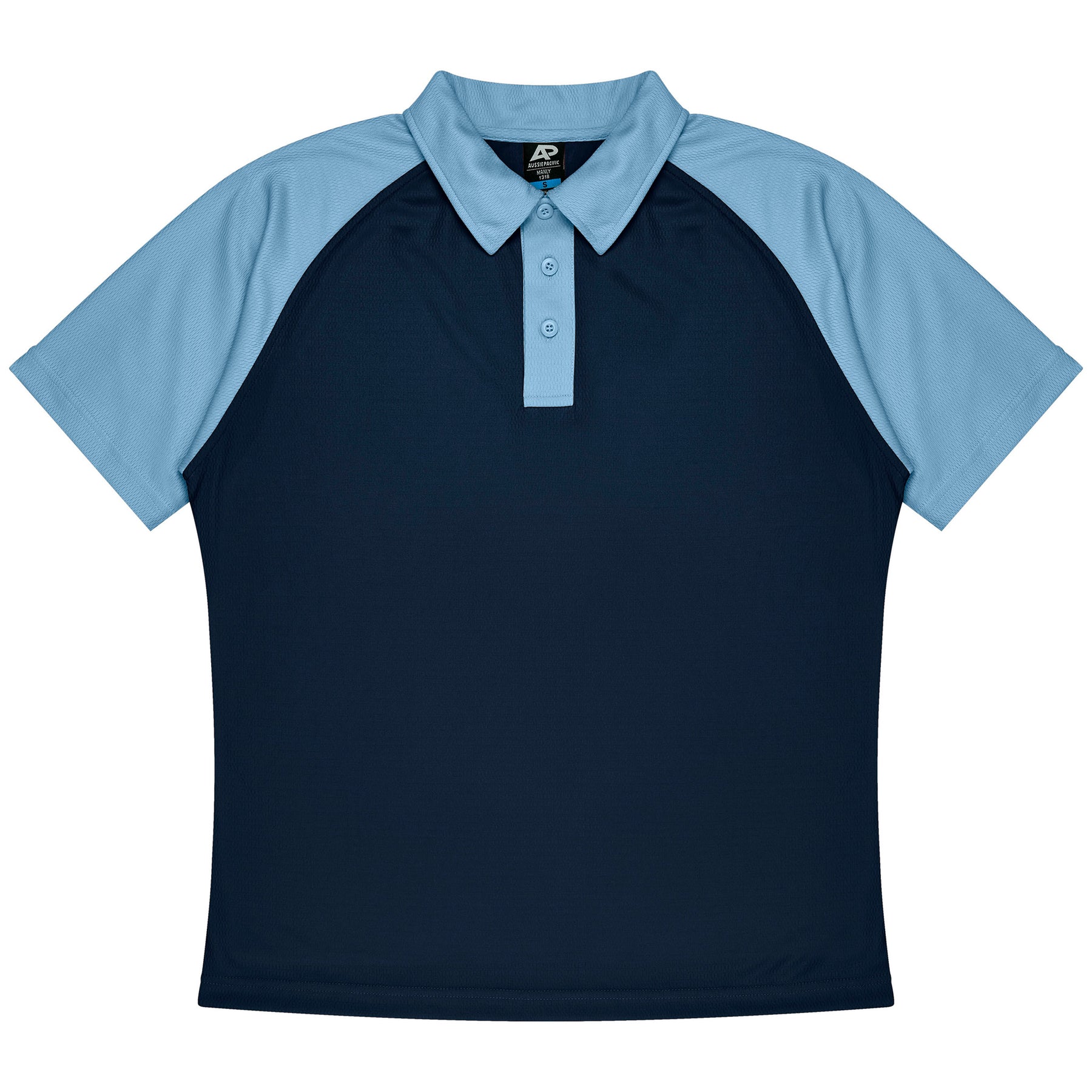 aussie pacific manly mens polo in navy sky