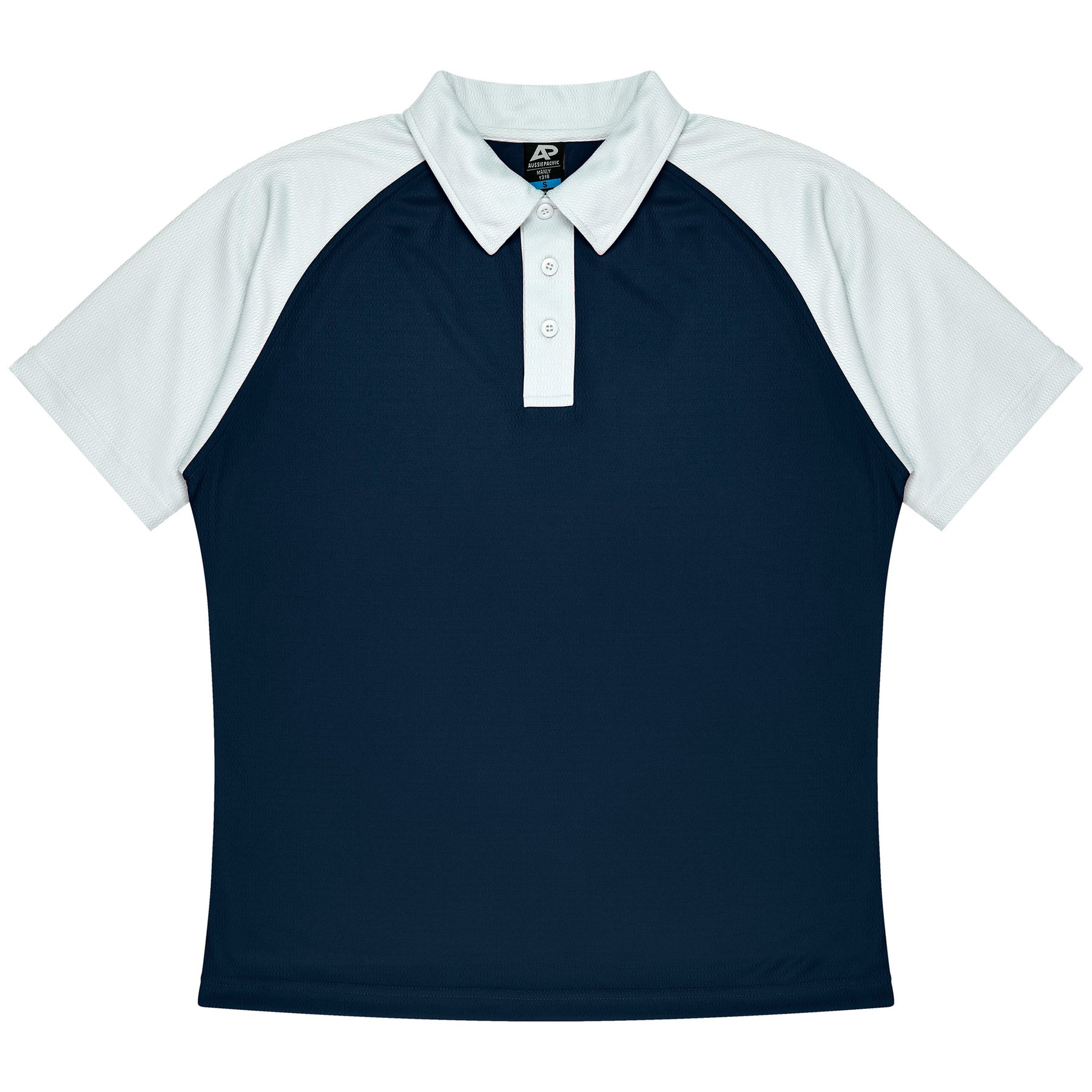 aussie pacific manly mens polo in navy white