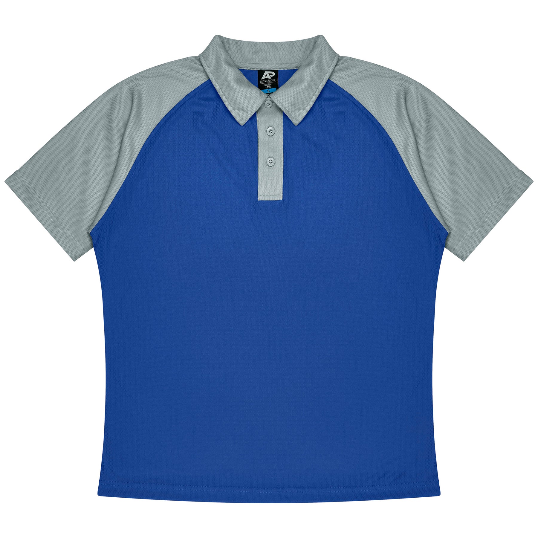 aussie pacific manly mens polo in royal silver