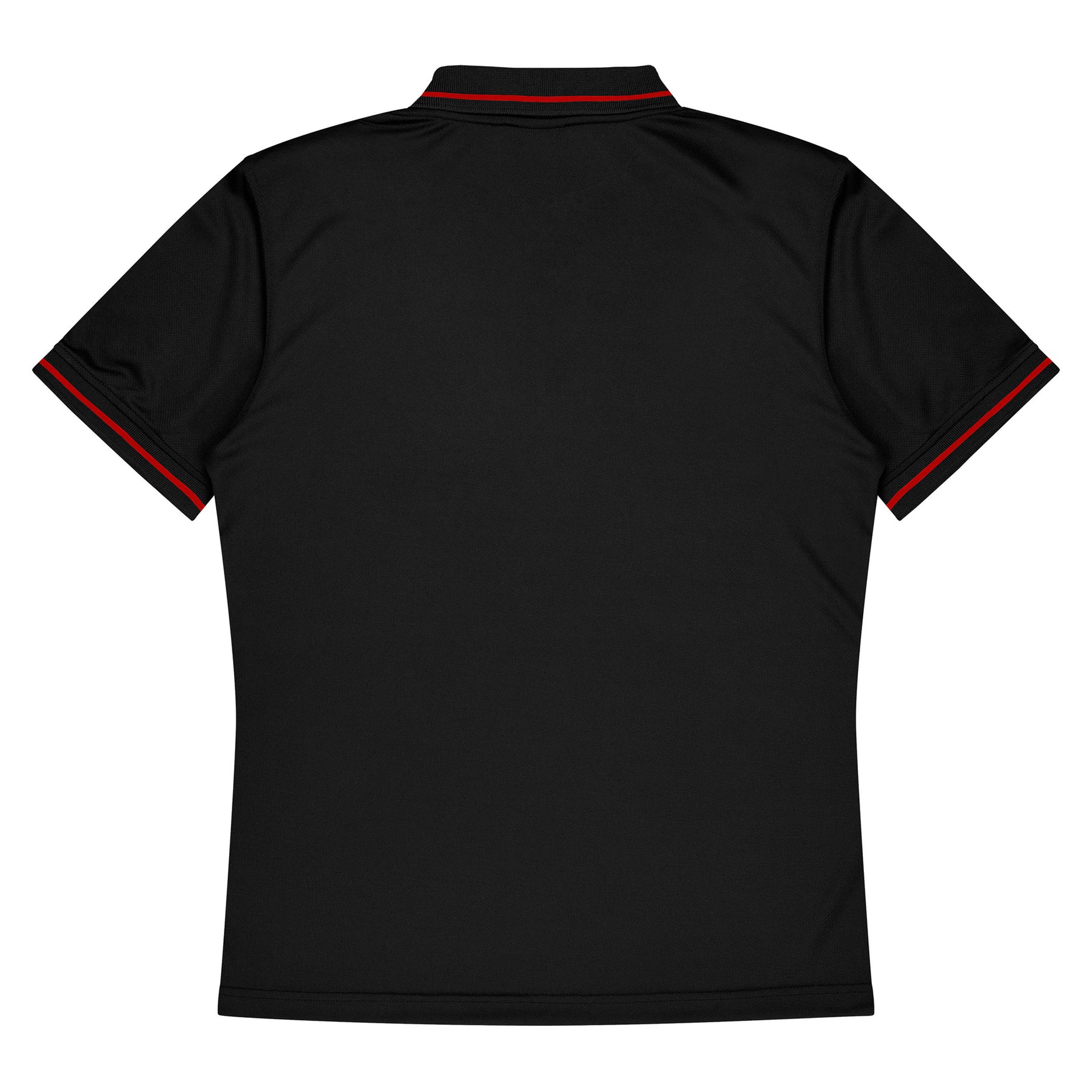 aussie pacific cottesloe mens polo in black red