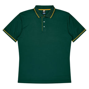 aussie pacific cottesloe mens polo in bottle gold