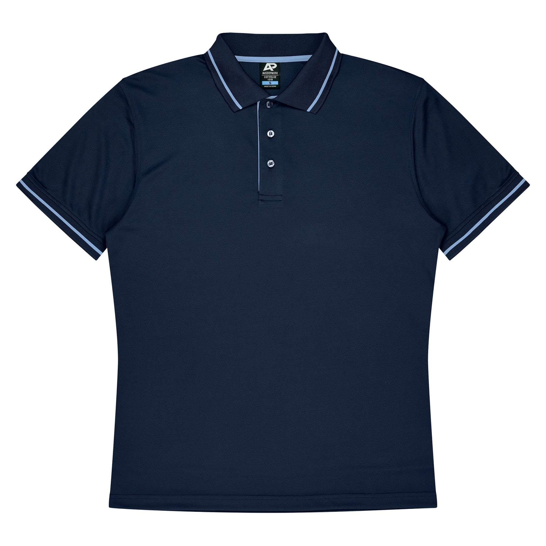 aussie pacific cottesloe mens polo in navy sky