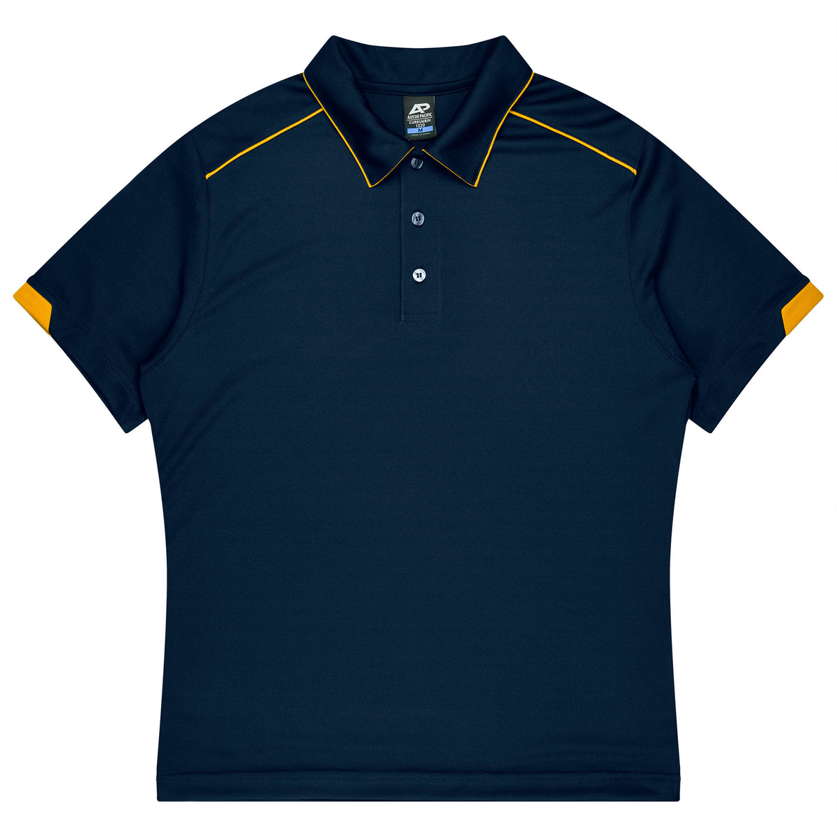 aussie pacific currumbin mens polos in navy gold