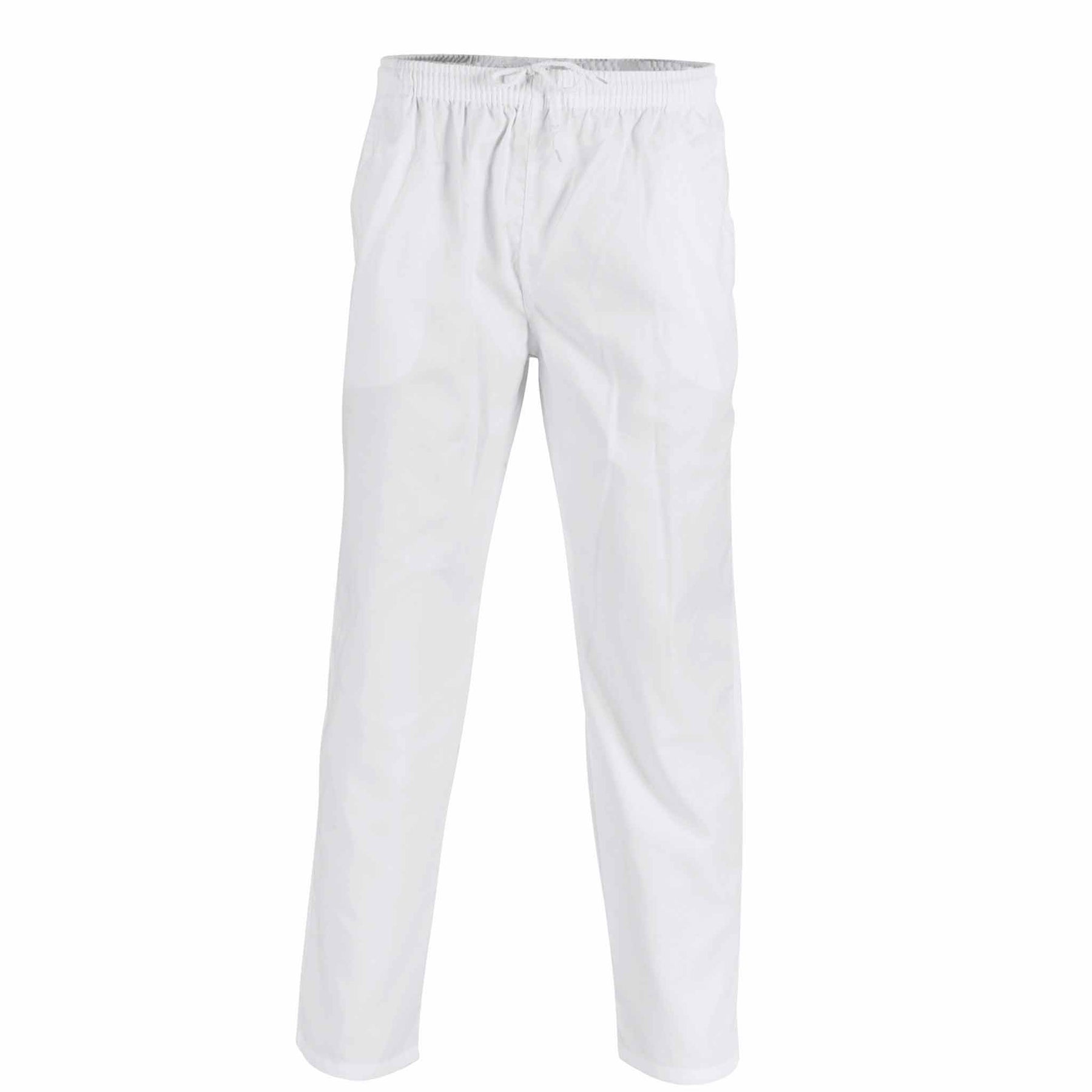 white drawstring chef pants