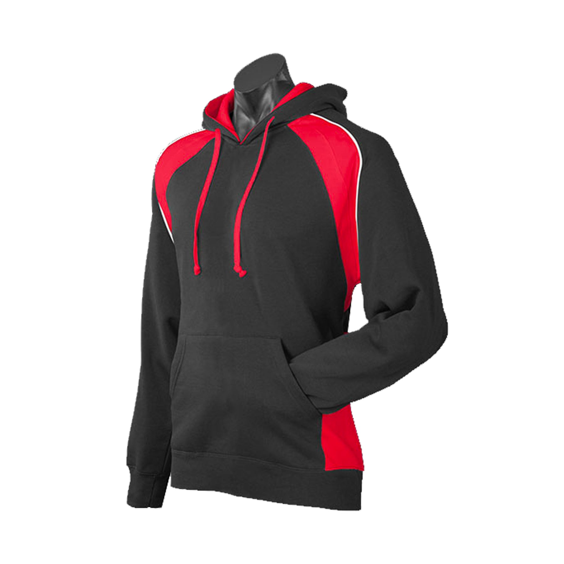 huxley hoodie in black red white