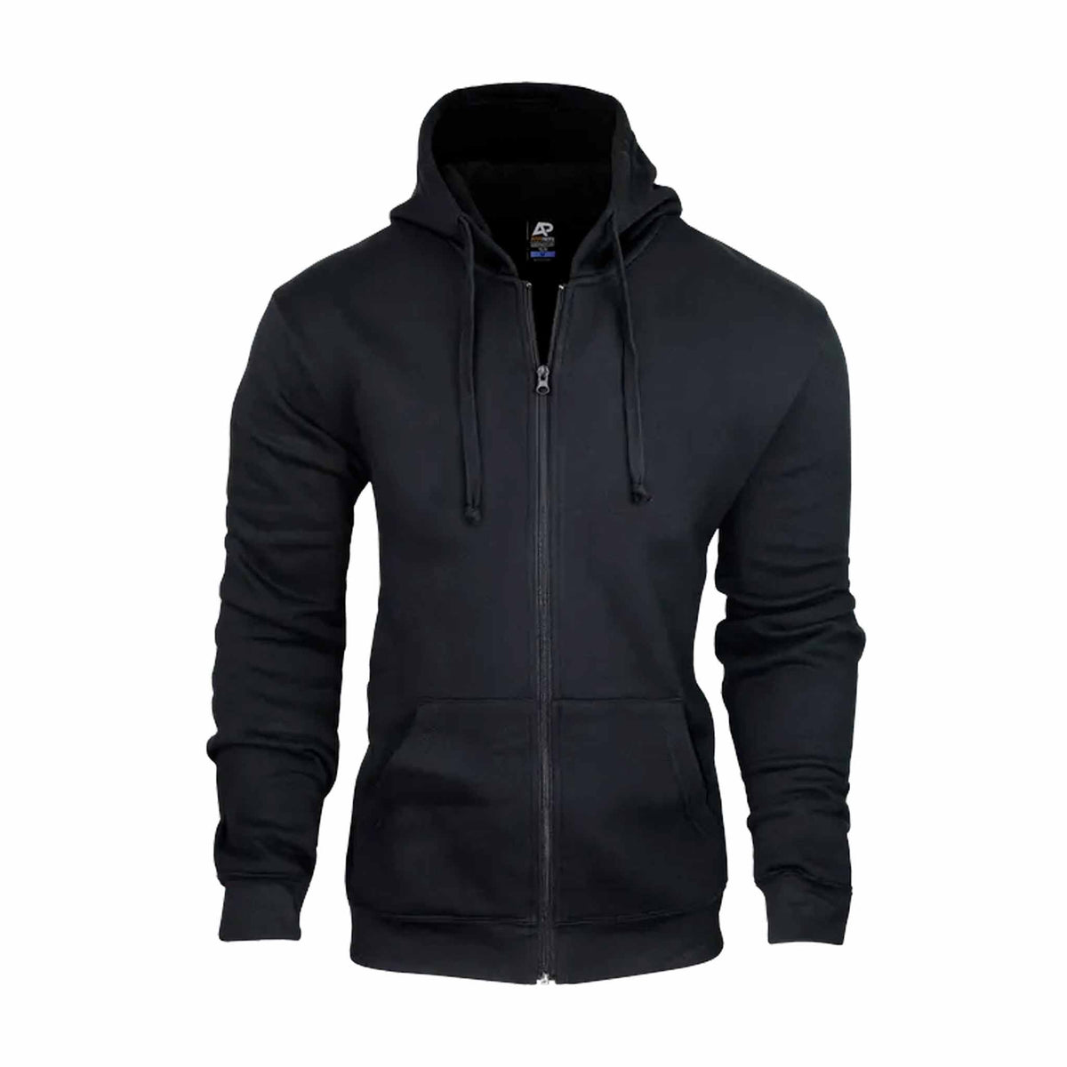 aussie pacific queenscliff zip mens hoodie in black