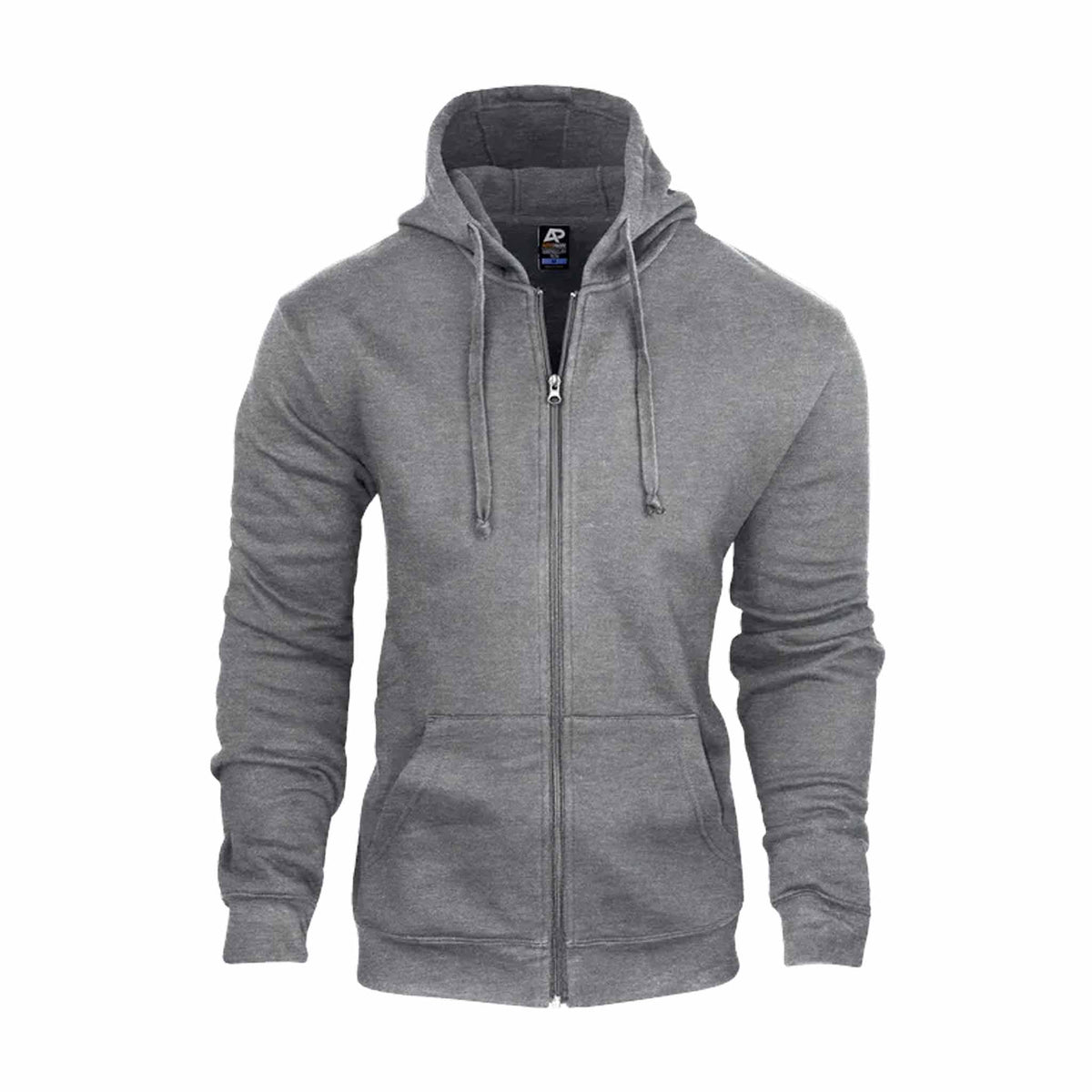 aussie pacific queenscliff zip mens hoodie in charcoal