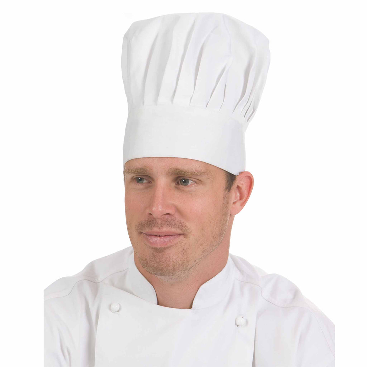 white traditional chefs hat