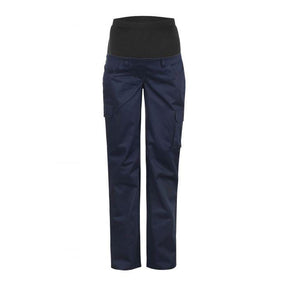 maternity cargo cotton drill pant in navy