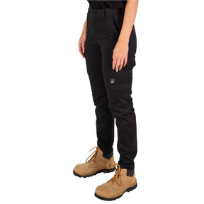 unit workwear ladies staple cargo work pants in black