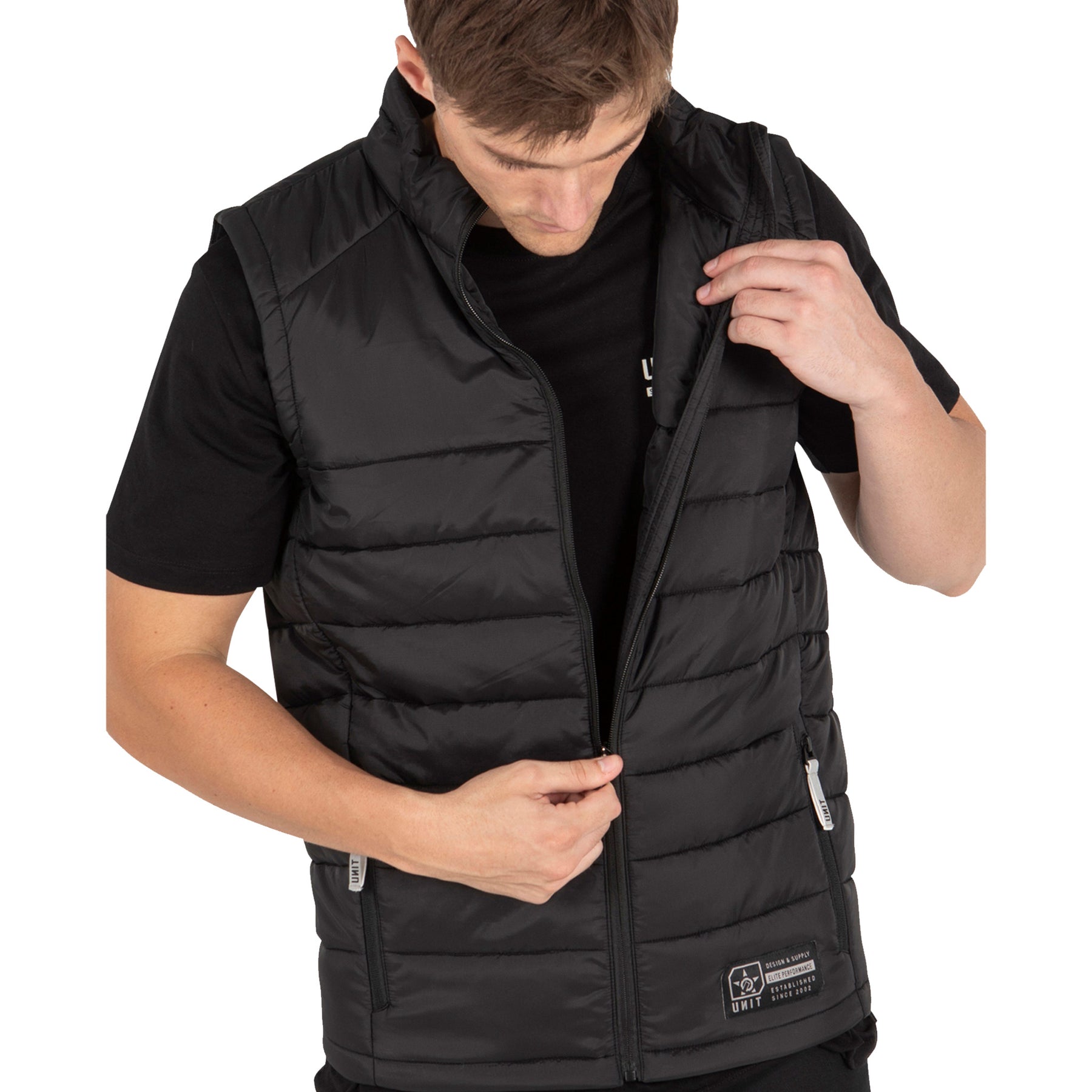 unit workwear ridge puffer vest