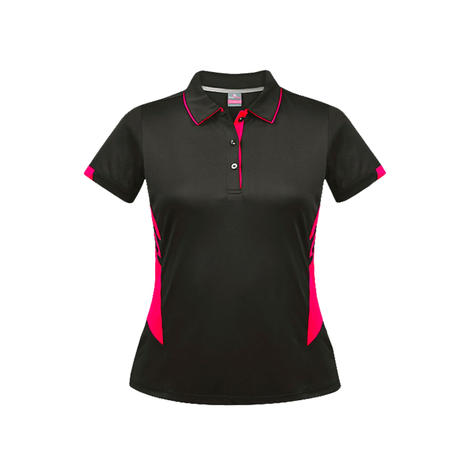 ladies tasman polo in slate neon pink