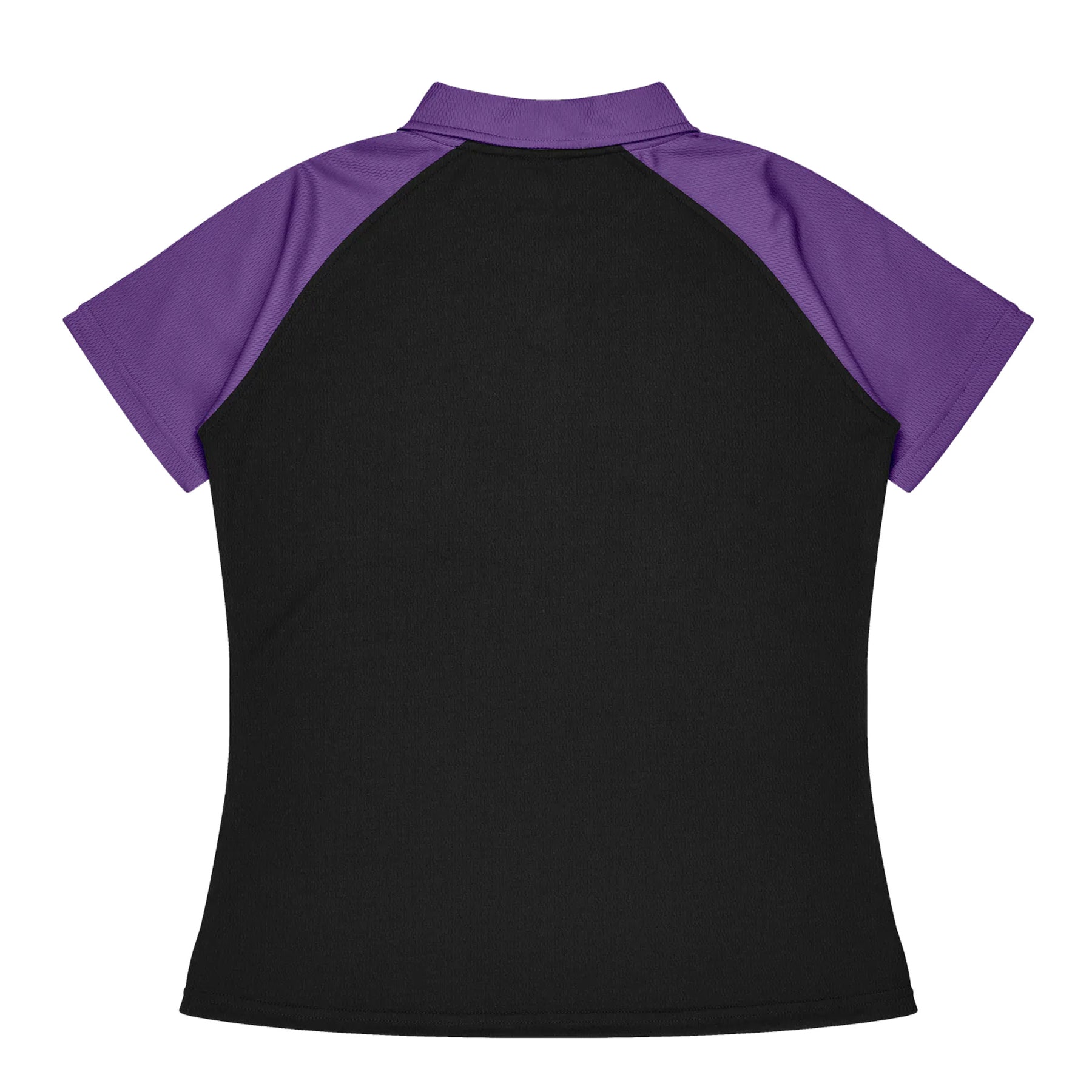 manly ladies polo in black electric purple