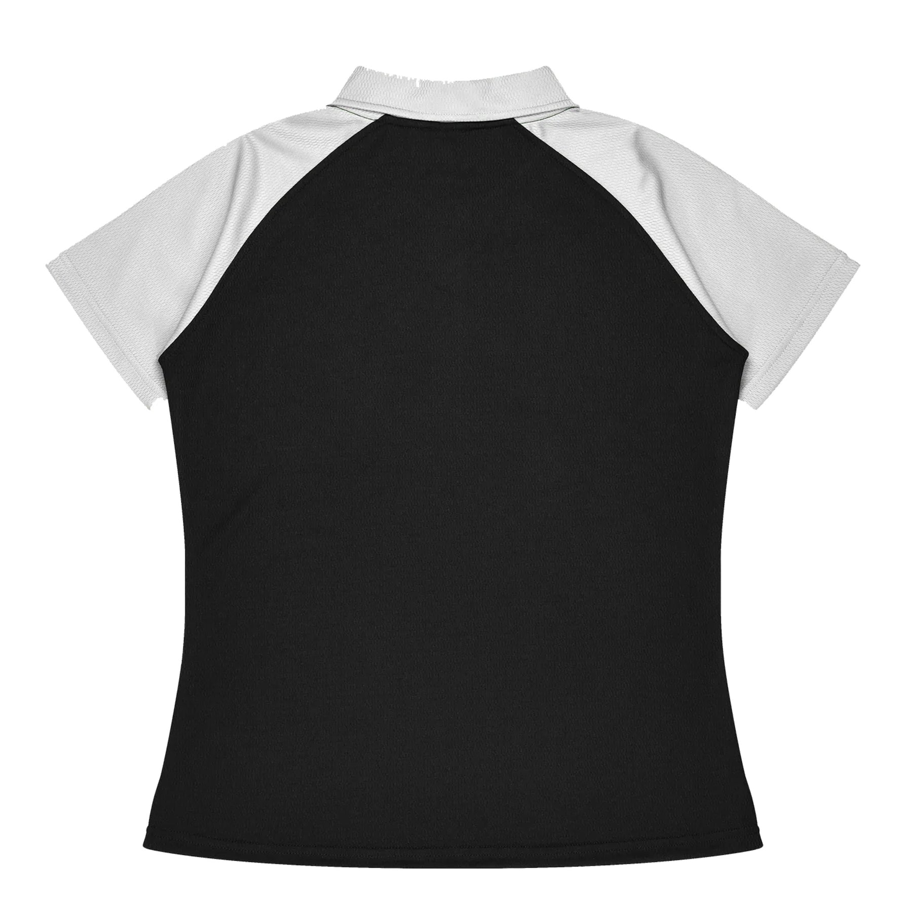 manly ladies polo in black white