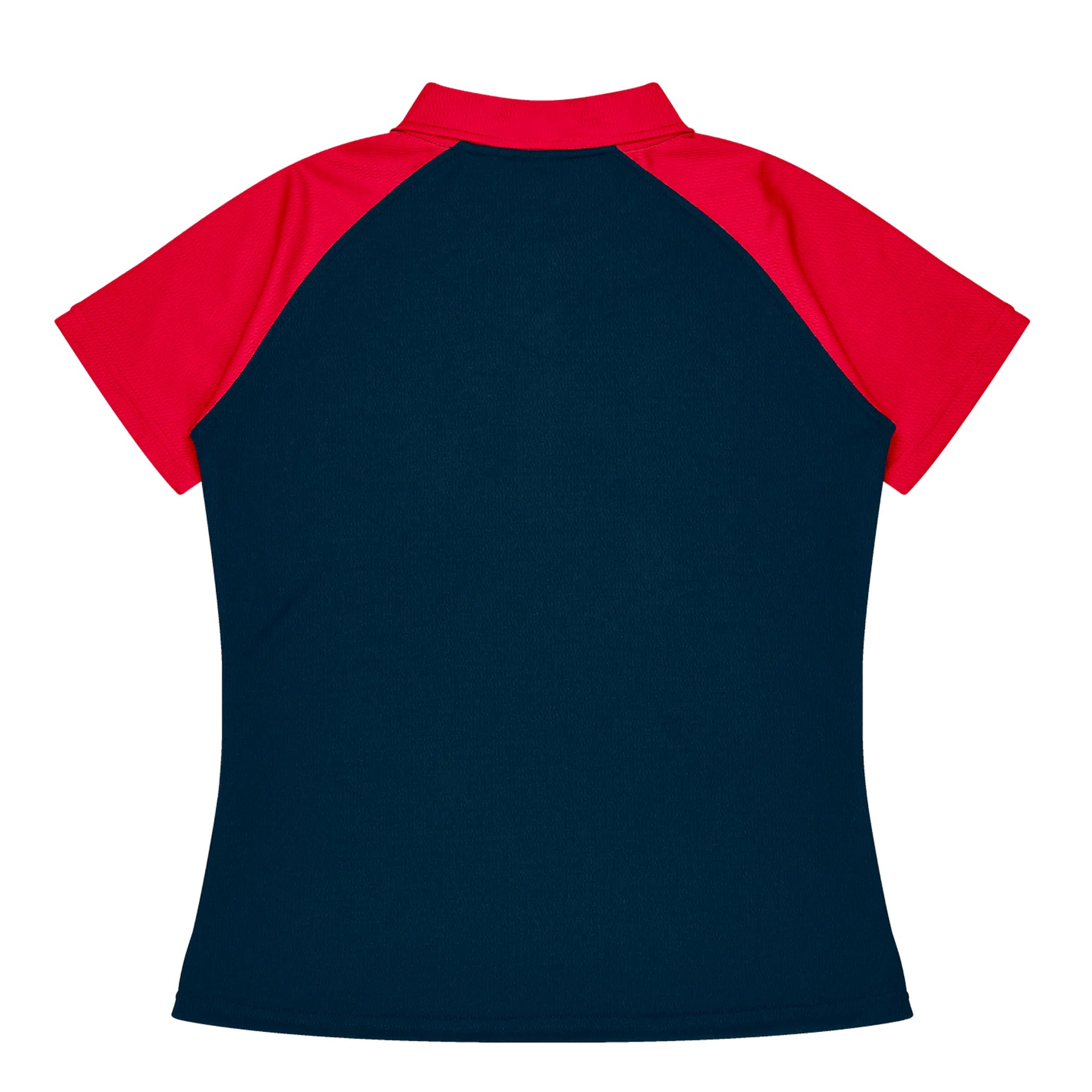 manly ladies polo in navy red