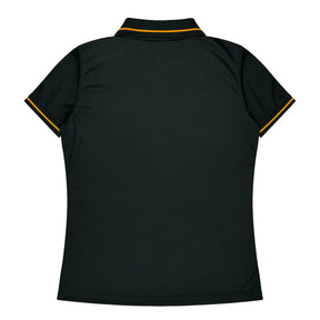 cottesloe ladies polo in black gold