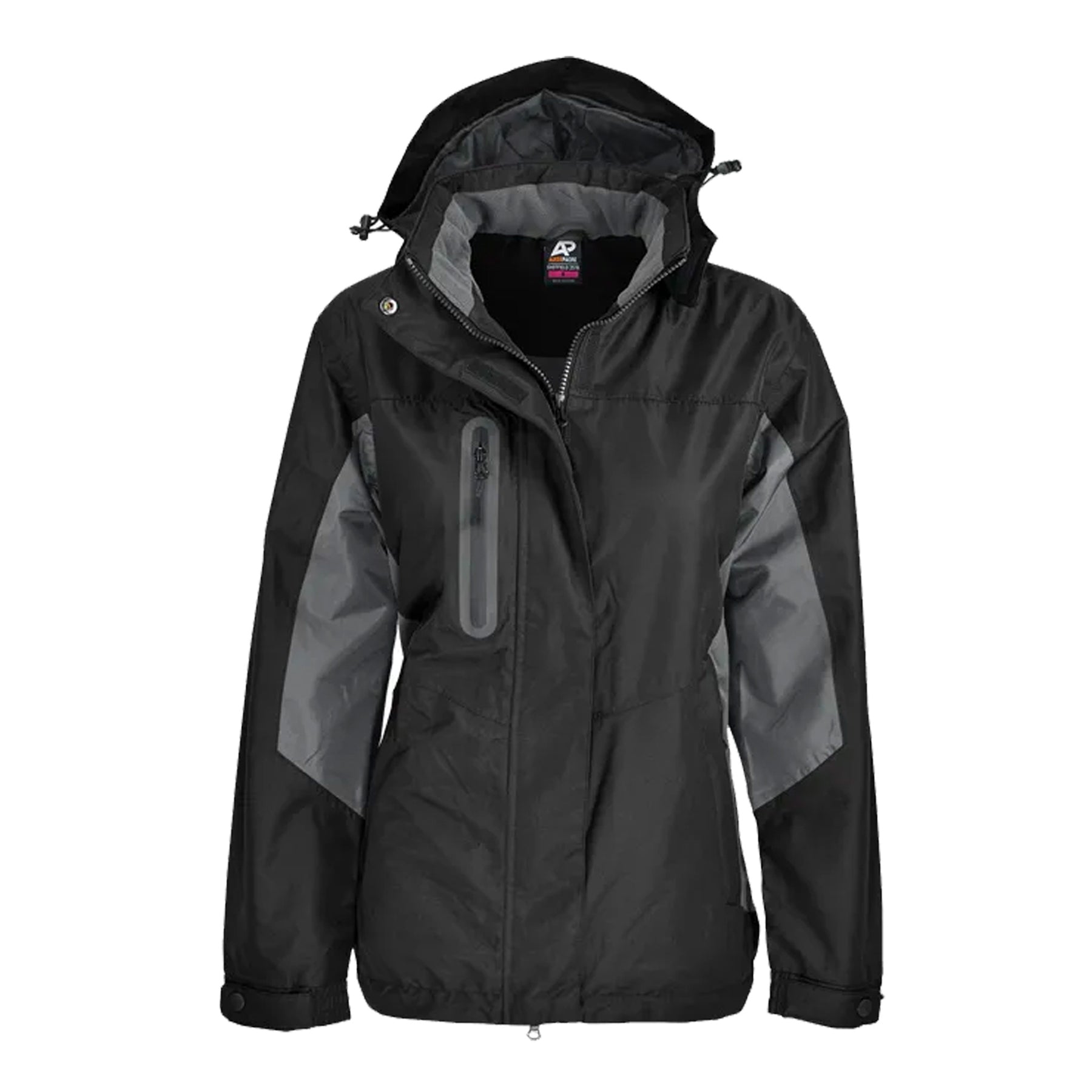 sheffield ladies jacket in black grey