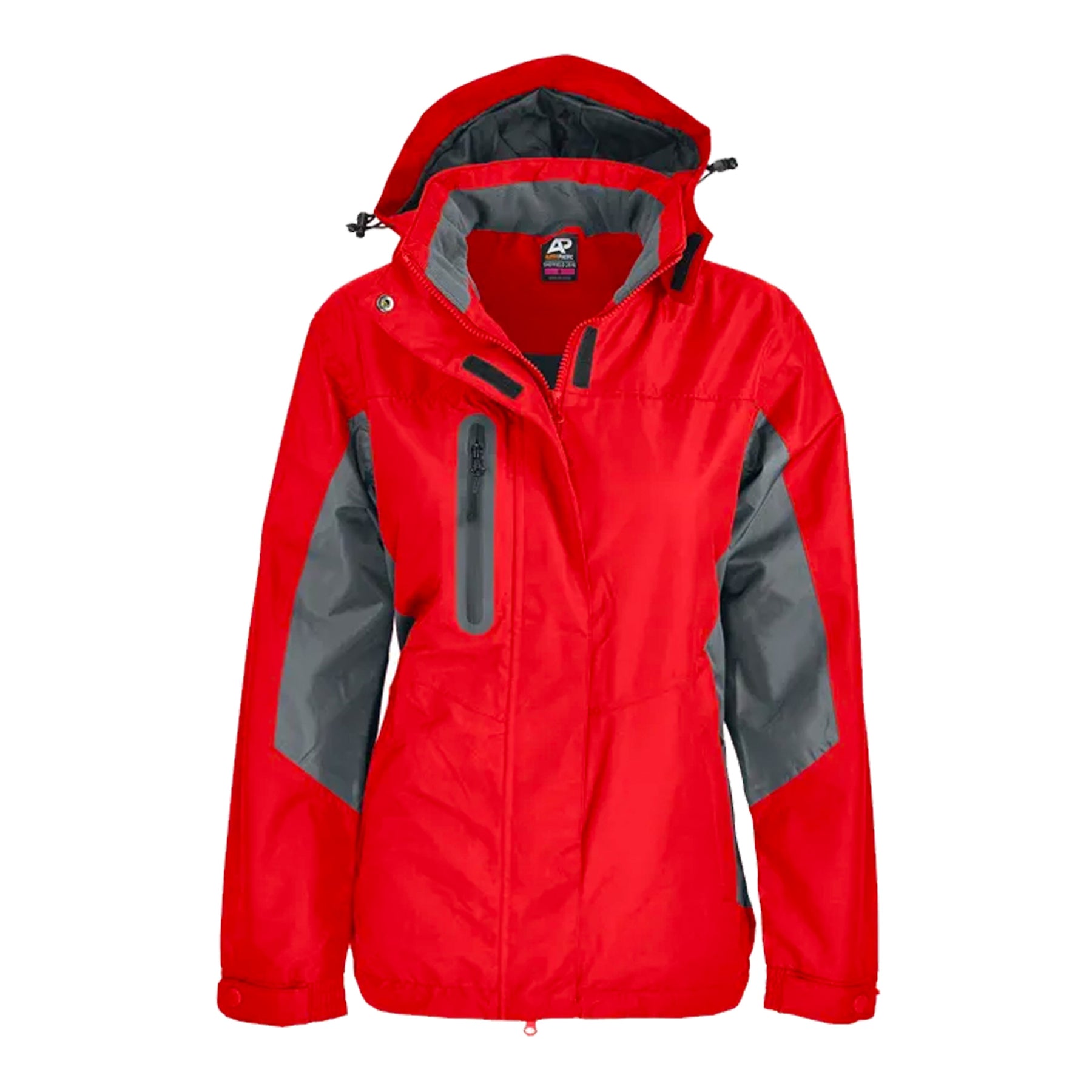 sheffield ladies jacket in red grey