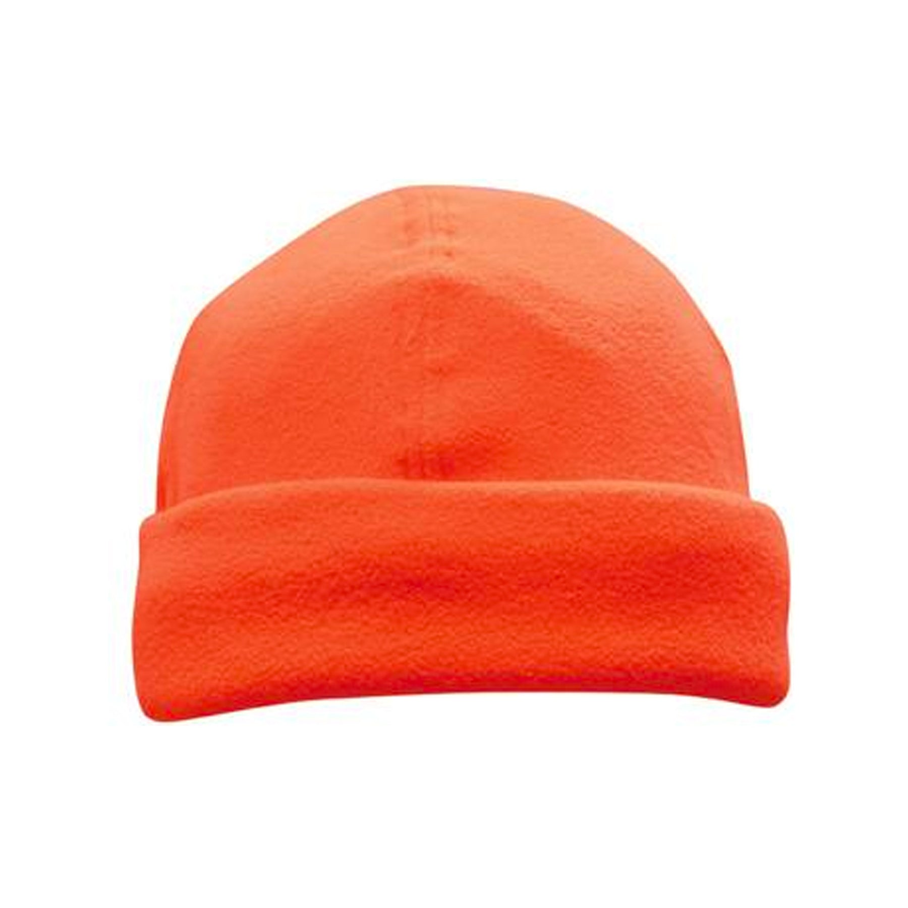 orange luminescent safety micro fleece beanie