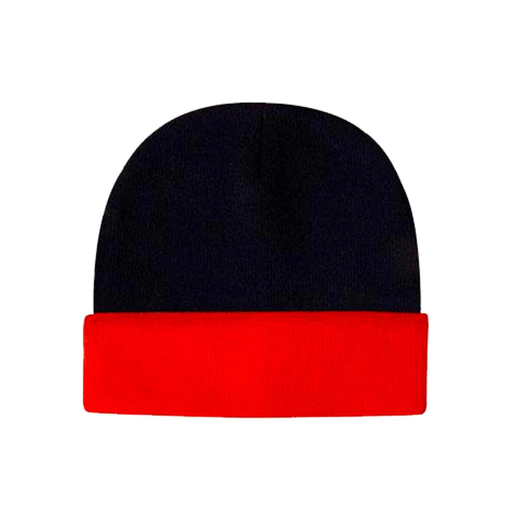 navy orange luminescent safety acrylic beanie