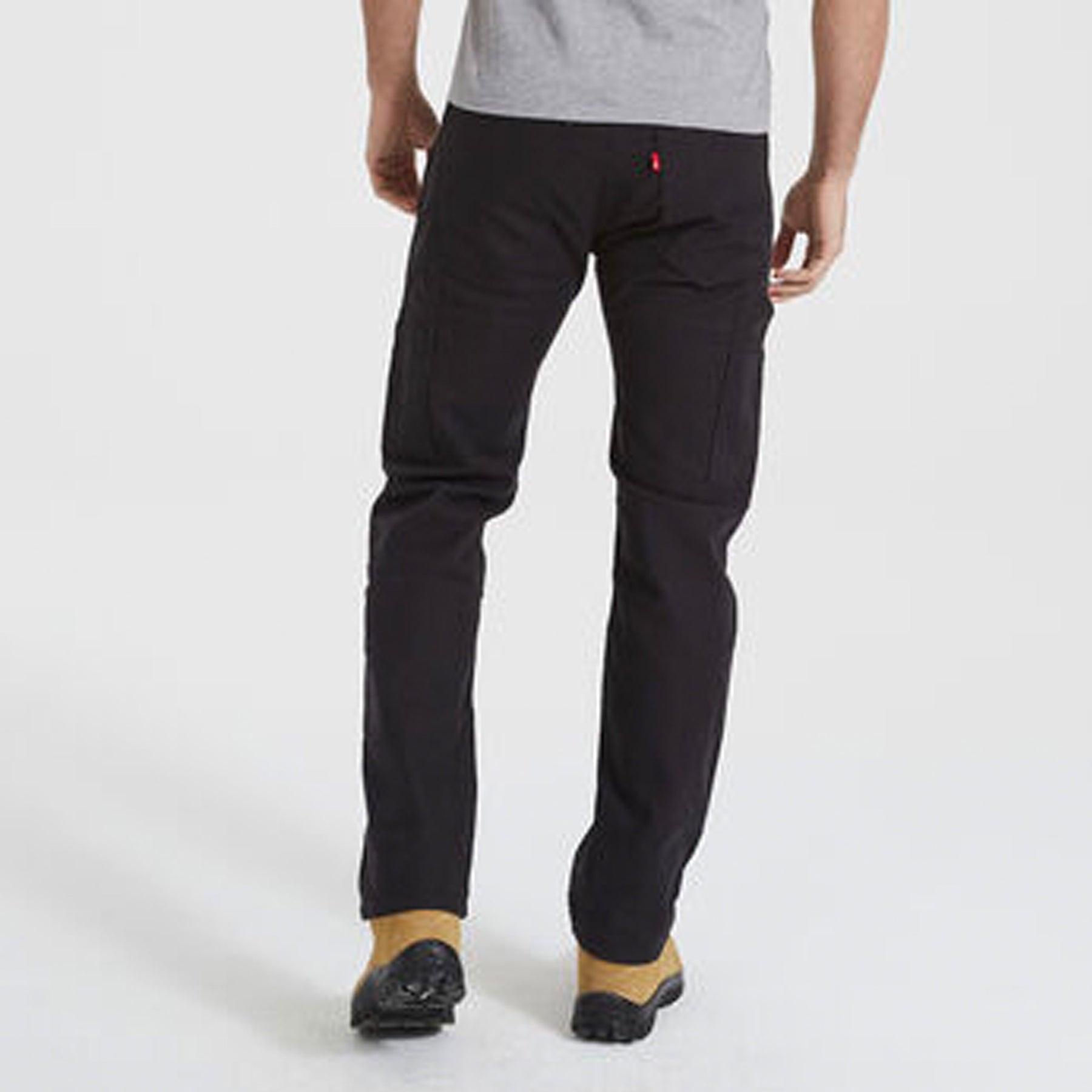 505 black canvas regular fit workwear utility pants back view