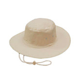 natural canvas hat with chin strap
