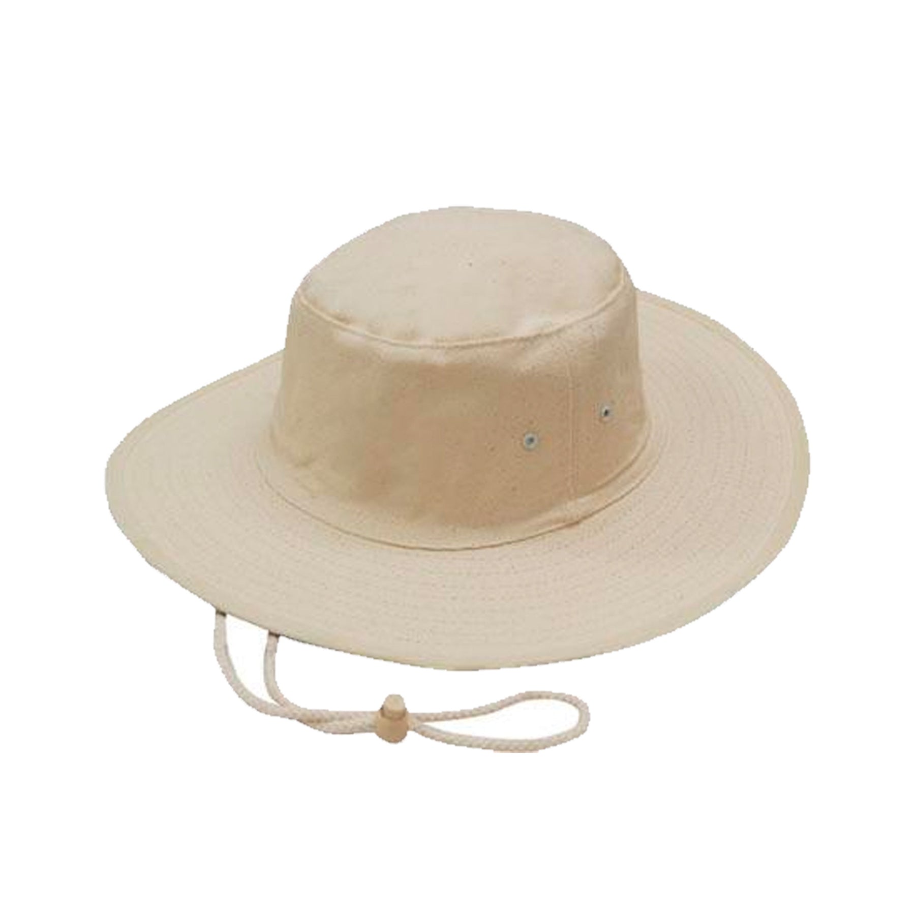 natural canvas hat with chin strap