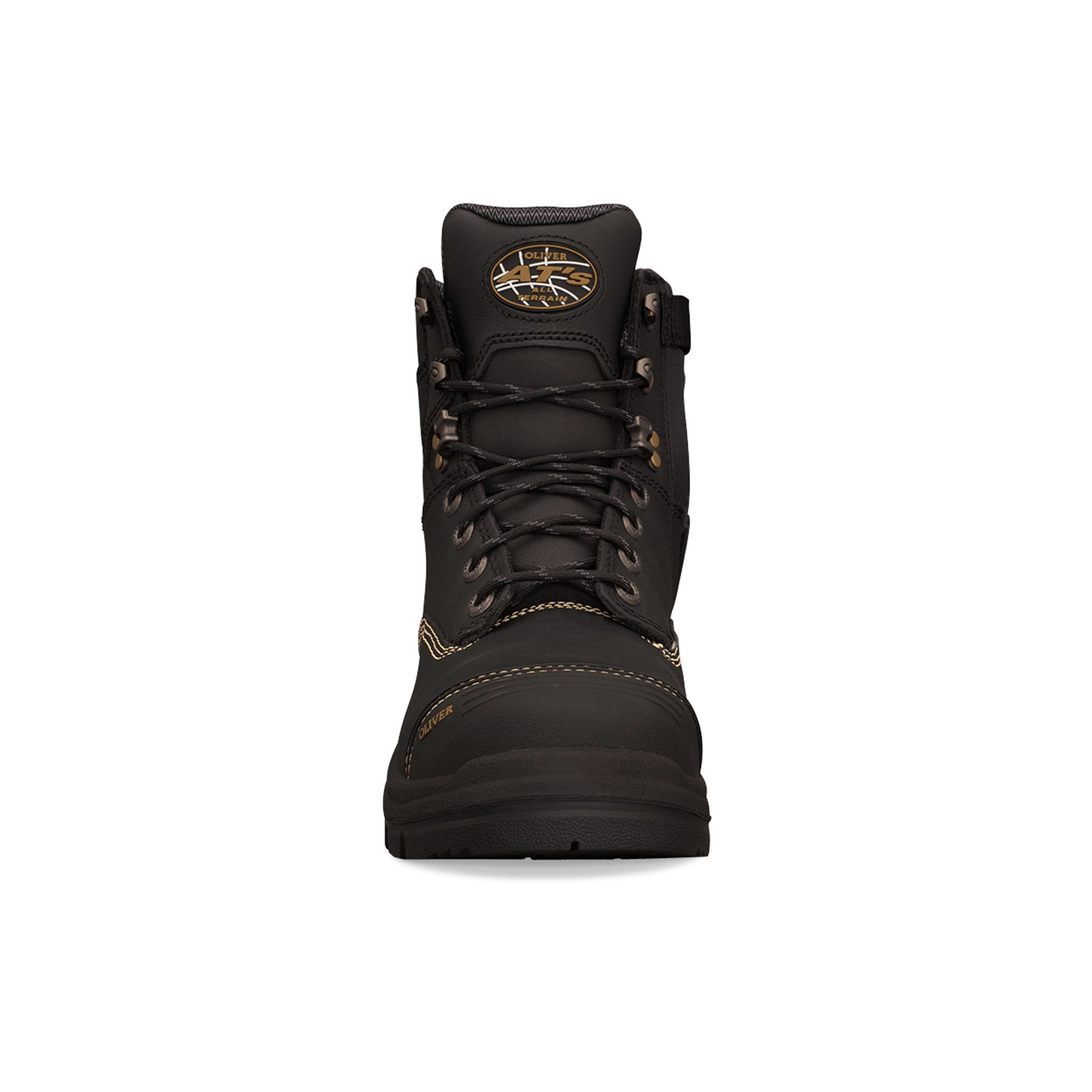 front of oliver black zip sided boot