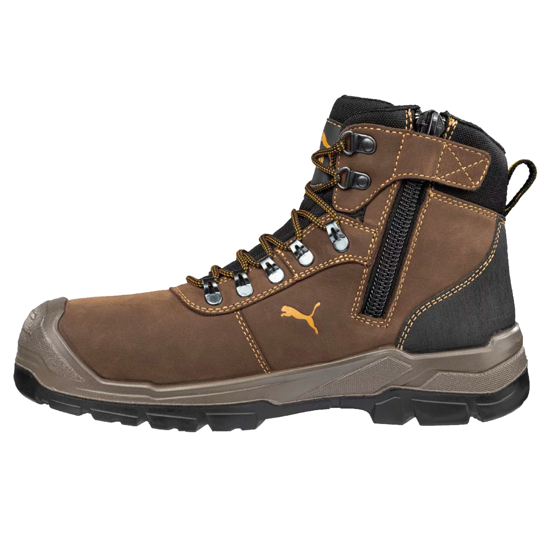 sierra nevada mid brown boot with zip