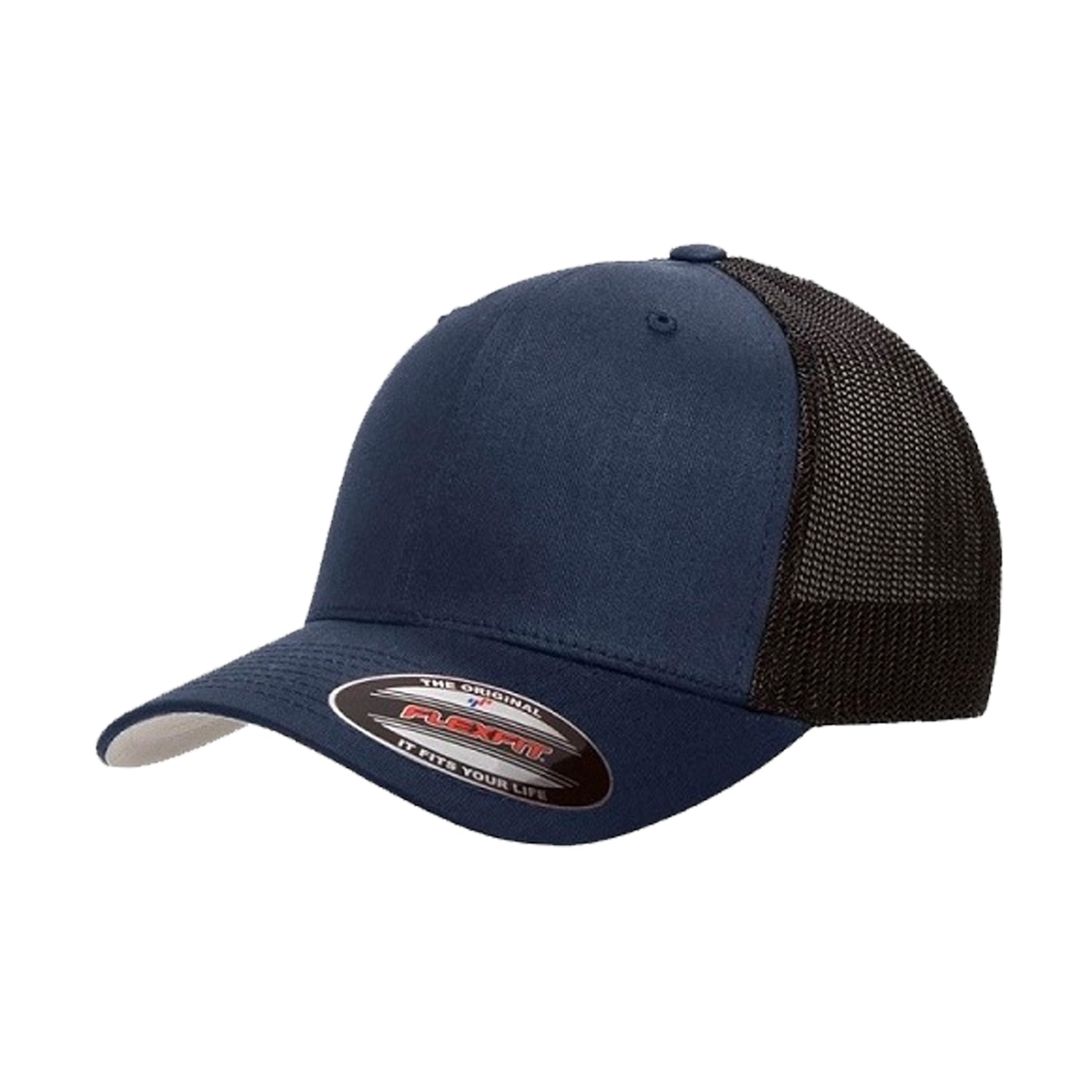 flexfit mesh trucker in navy