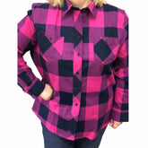 LADIES FLANNELETTE SHIRT - MILTON - 6705WL