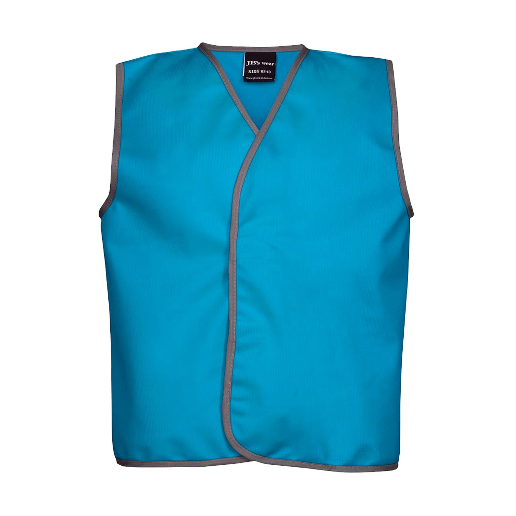 kids hi vis fluro vest in aqua