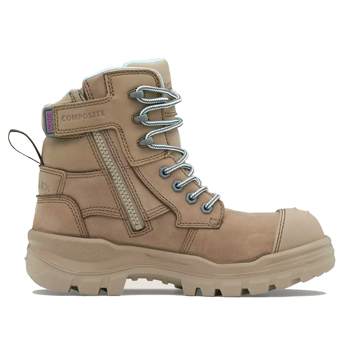 blundstone womens rotoflex work boot in stone