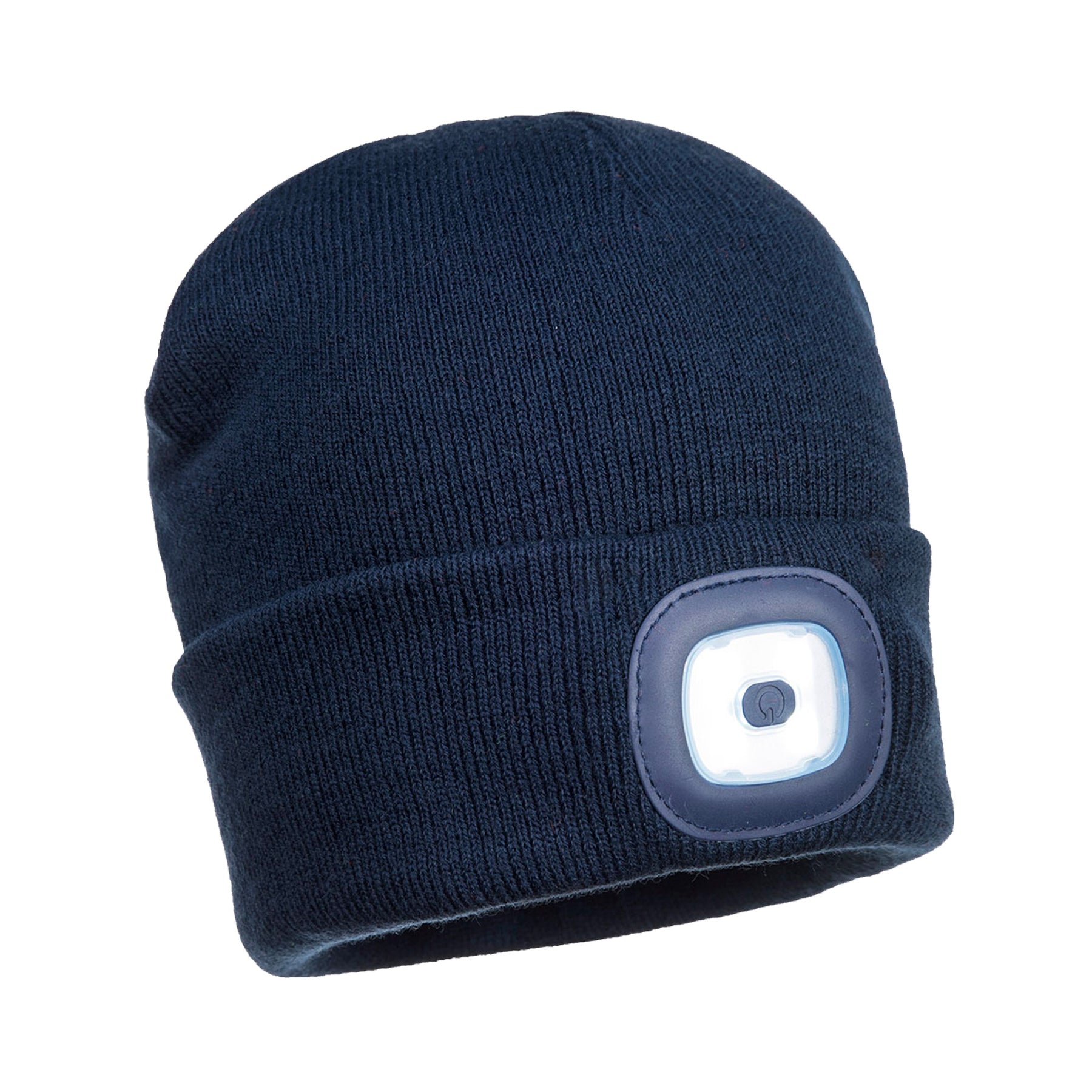 portwest beanie in navy with led headlight