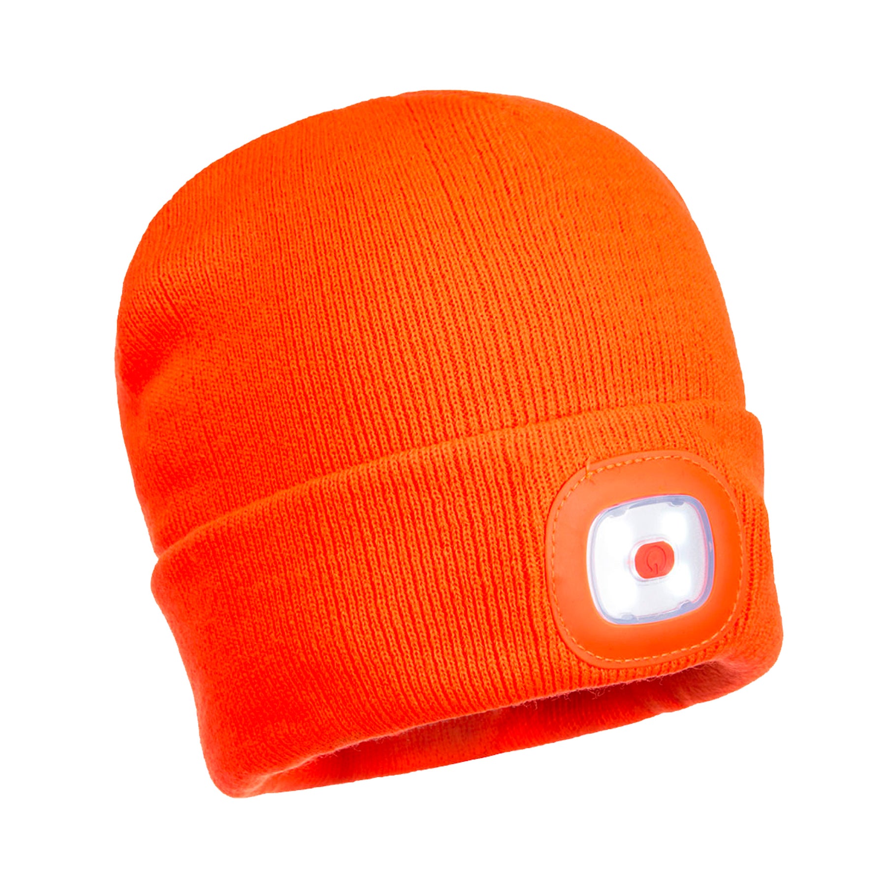 portwest beanie in orange with led headlight