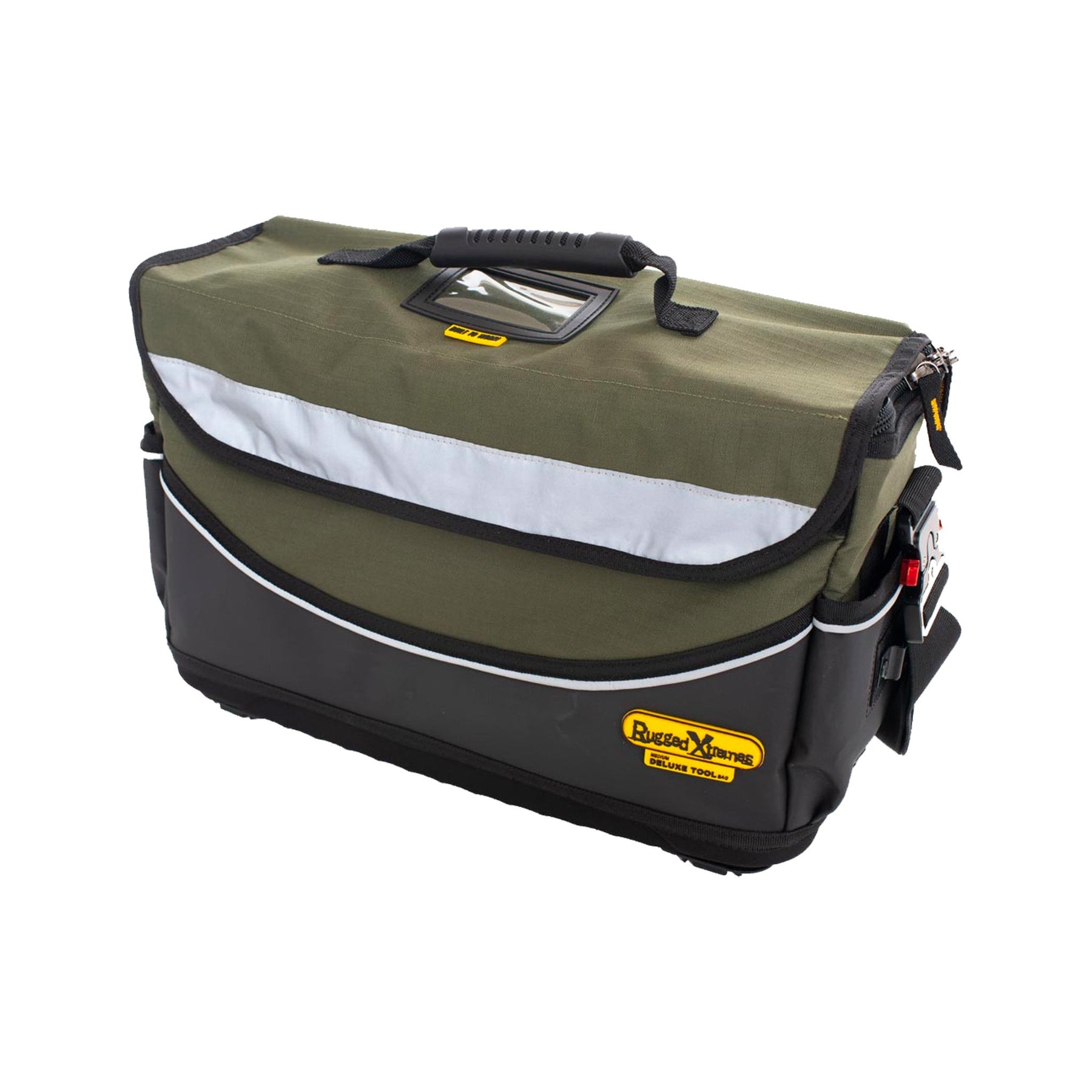 green and black medium deluxe canvas tool bag