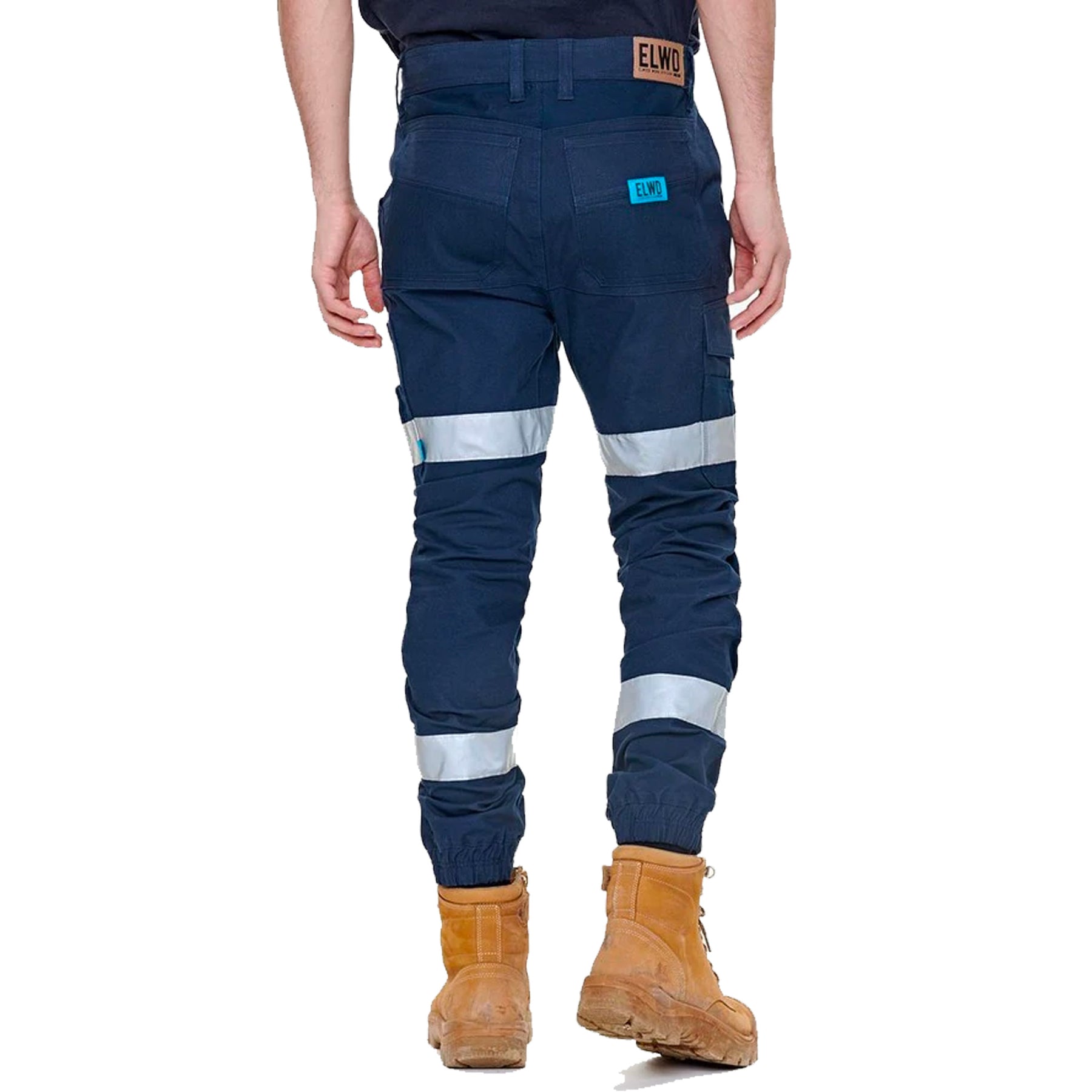 elwd cuffed pant reflective tape in navy