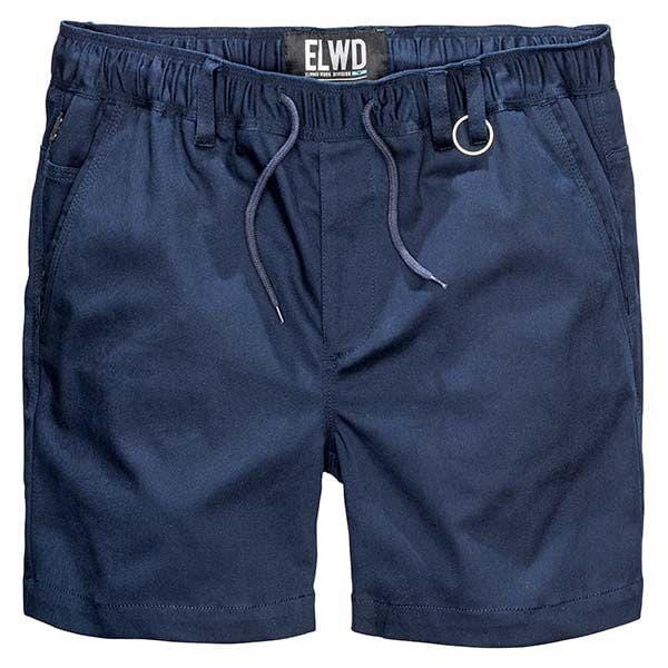 navy elastic basic shorts