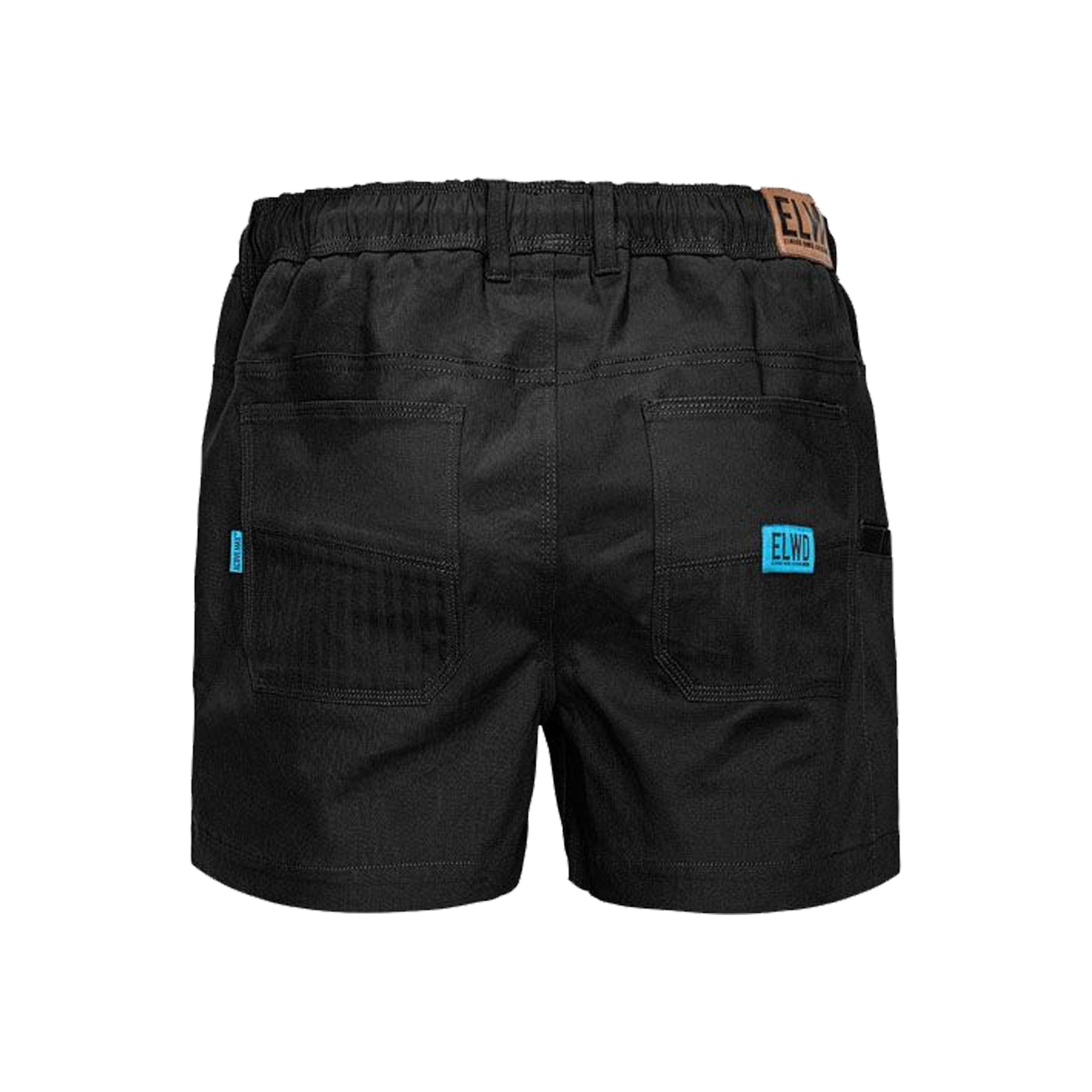 back of elwd elastic short shorts in black