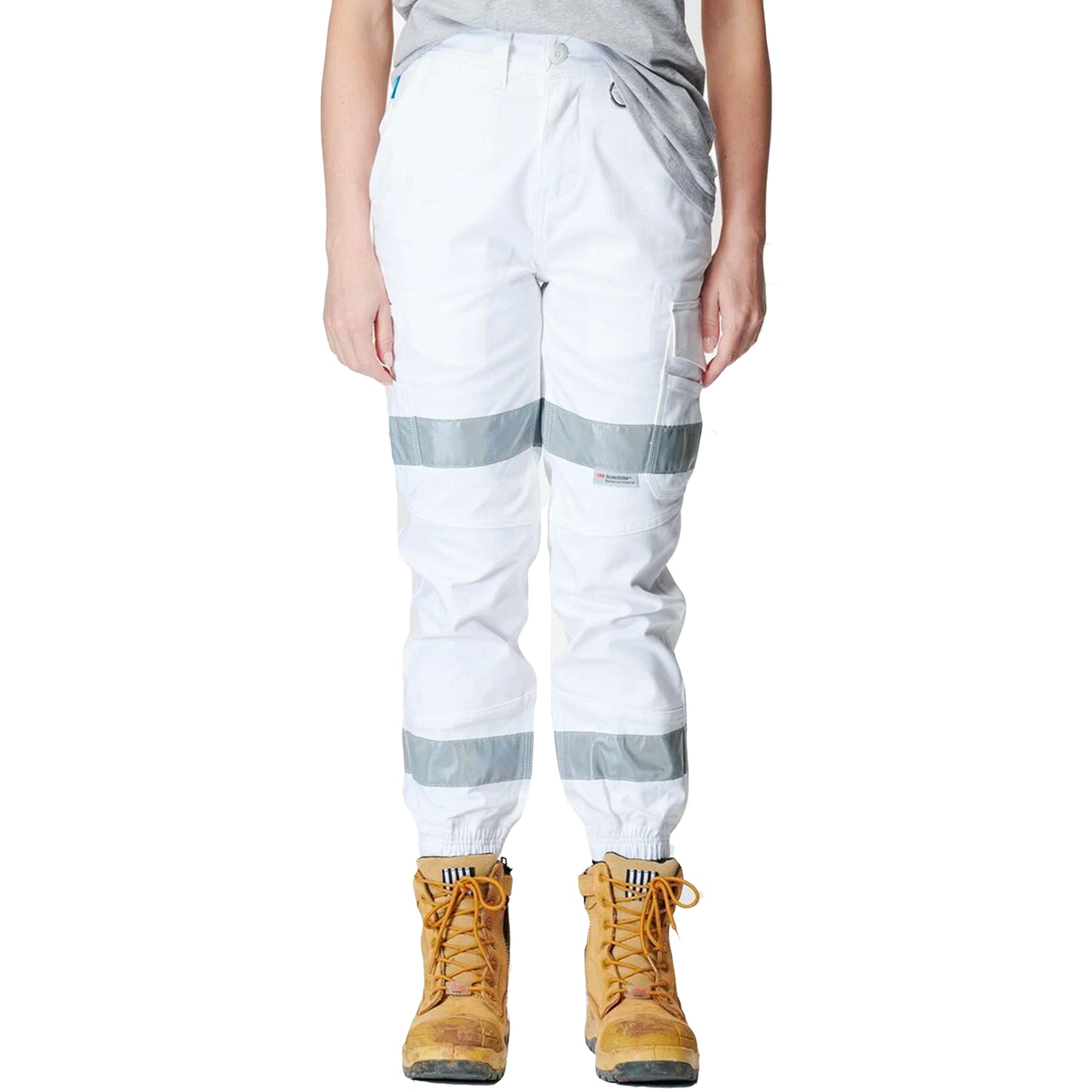 womens elwd reflective cuffed pant in white