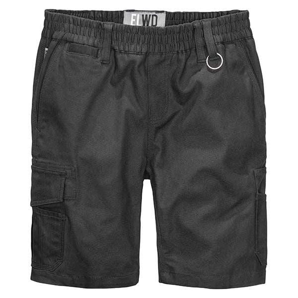 womens black elastic utility shorts